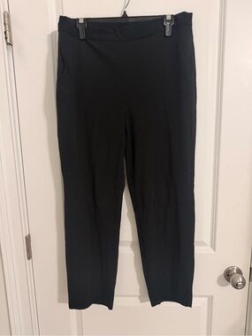 Banana Republic Black Straight-Leg Pull-On Pants